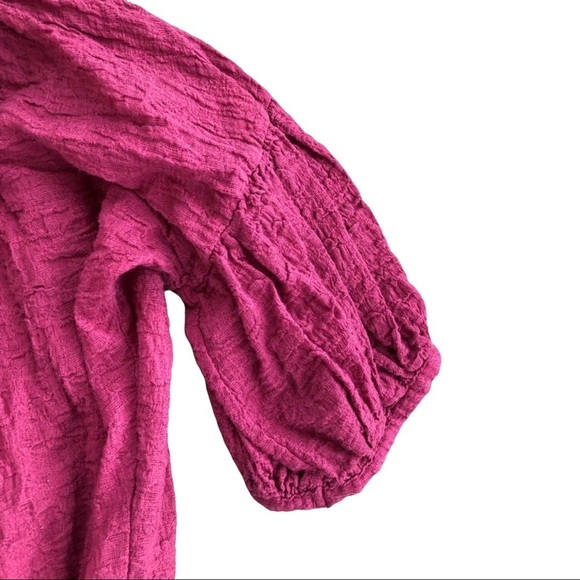 Free People Off The Shoulder Maroon Top - Picture 2 of 4